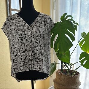 H&M Black and White Boxy Blouse